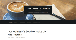 Desktop Screenshot of lovehopeandcoffee.com